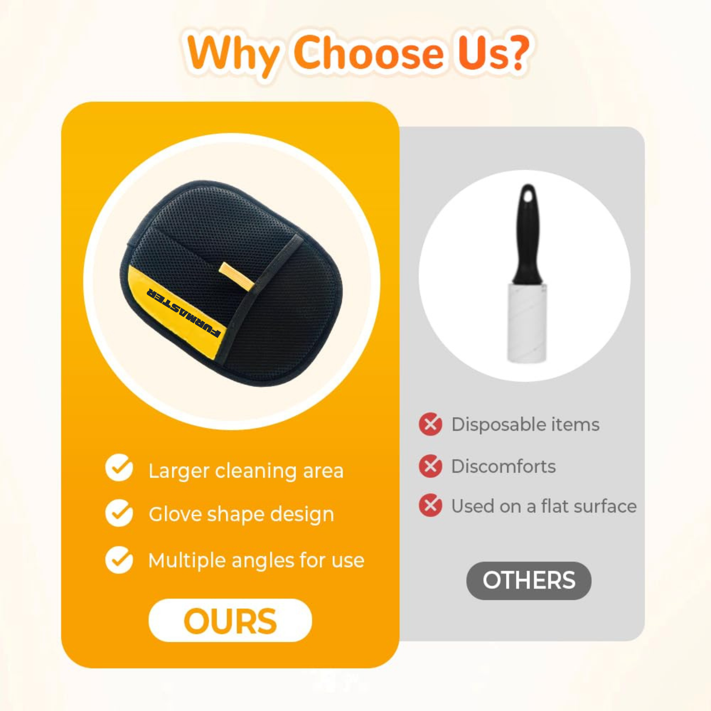 Furmaster Pro Pet Hair removal Glove (Washable & Reusable)